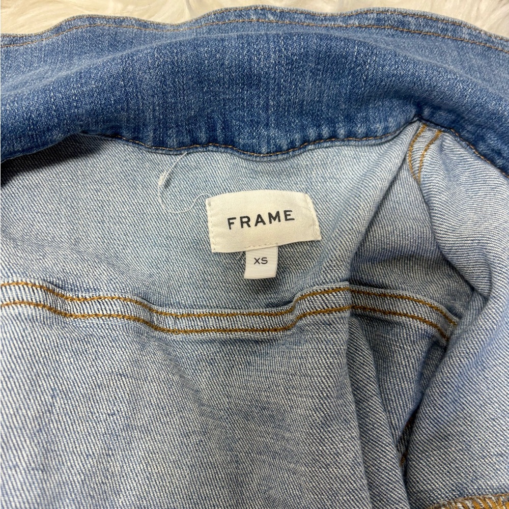FRAME Le Vintage Denim Blue Jacket - Watham Way - Picture 8 of 12